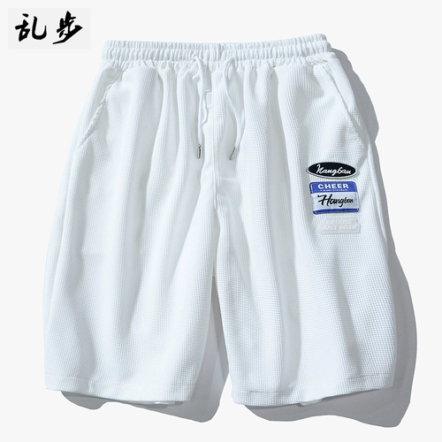 Летние шорты, трендовые брендовые спортивные штаны, на шнурках, свободный крой