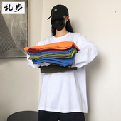 白色内搭打底衫 长袖 女春装 2025年新款 款 男装 T恤韩版 宽松纯棉上衣