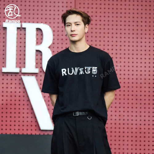 王嘉尔同款美式英文纯棉T恤男女