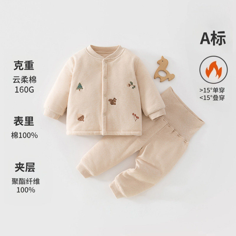 哇哇宝宝棉衣婴儿分体高腰套装夹棉男女宝宝衣服秋冬夹棉两件套,童装/婴儿装/亲子装,套装,淘宝优惠券,粉丝福利购,淘宝优惠卷