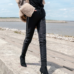 羽绒裤 棉裤 女冬外穿修身 保暖大码 显瘦高腰加厚白鸭绒时尚 2023新款