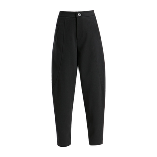 高端羽绒裤女冬外穿新款高腰显瘦加厚保暖拆卸内胆白鹅绒毛呢裤子