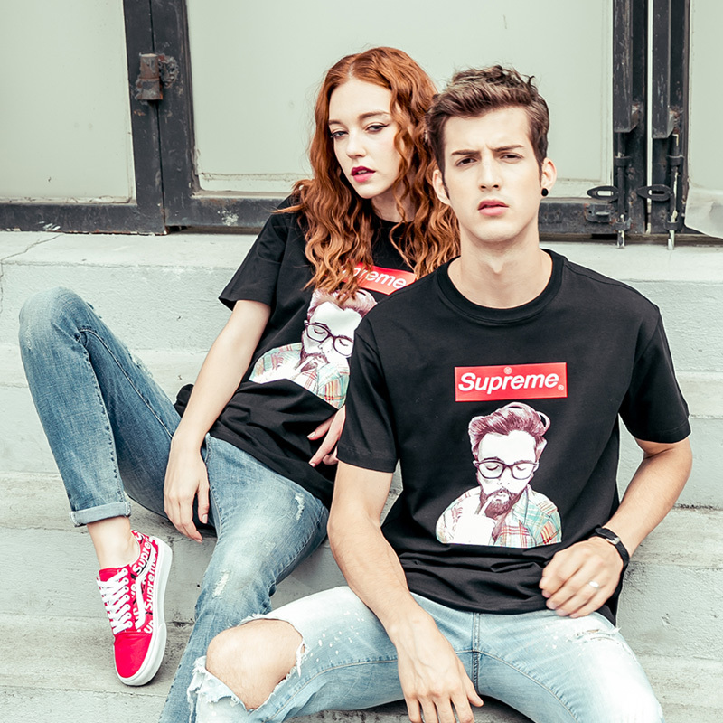 Supreme onyc XÃ×Ãݳ±ÅÆÁªÃûÏļ¾ÇéÂÂt-shirtÄÐУ԰ŮÔ˶¯´¿ÃÞ¶Ì