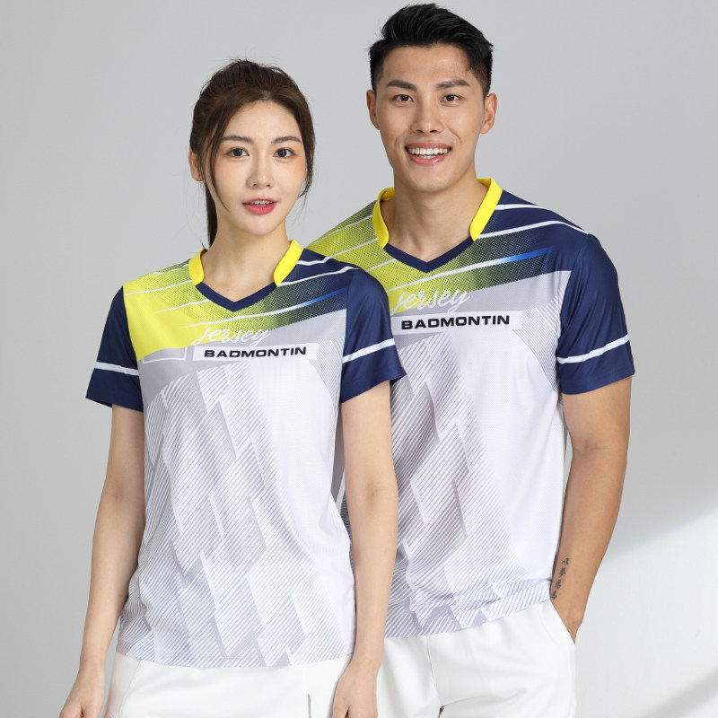羽毛球服套装男童短袖速干衣T恤情侣运动跑步训练服羽毛球短袖女