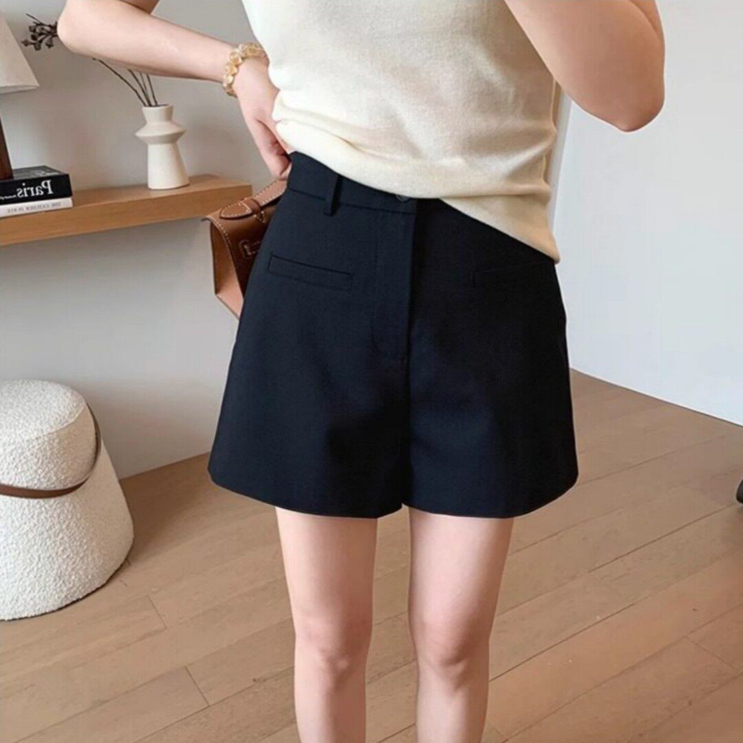高级感西装休闲短裤女A字热裤图片