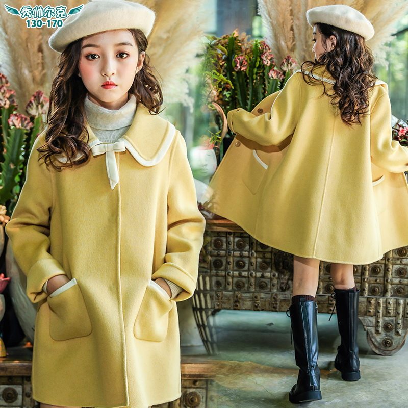 儿童双面羊绒大衣2020新款秋冬女童大衣外套洋气大童童装双面呢|ruв категории Детская одежда, пальто/пиджак/пальто, пальто - от Buy2taobao.com для оказания профессиональной услуги покупки агента Taobao