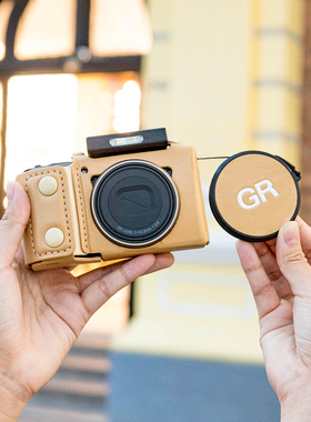 蠢小鱼数码配件适用于理光GR4卡片相机保护套便携收纳全包真皮套