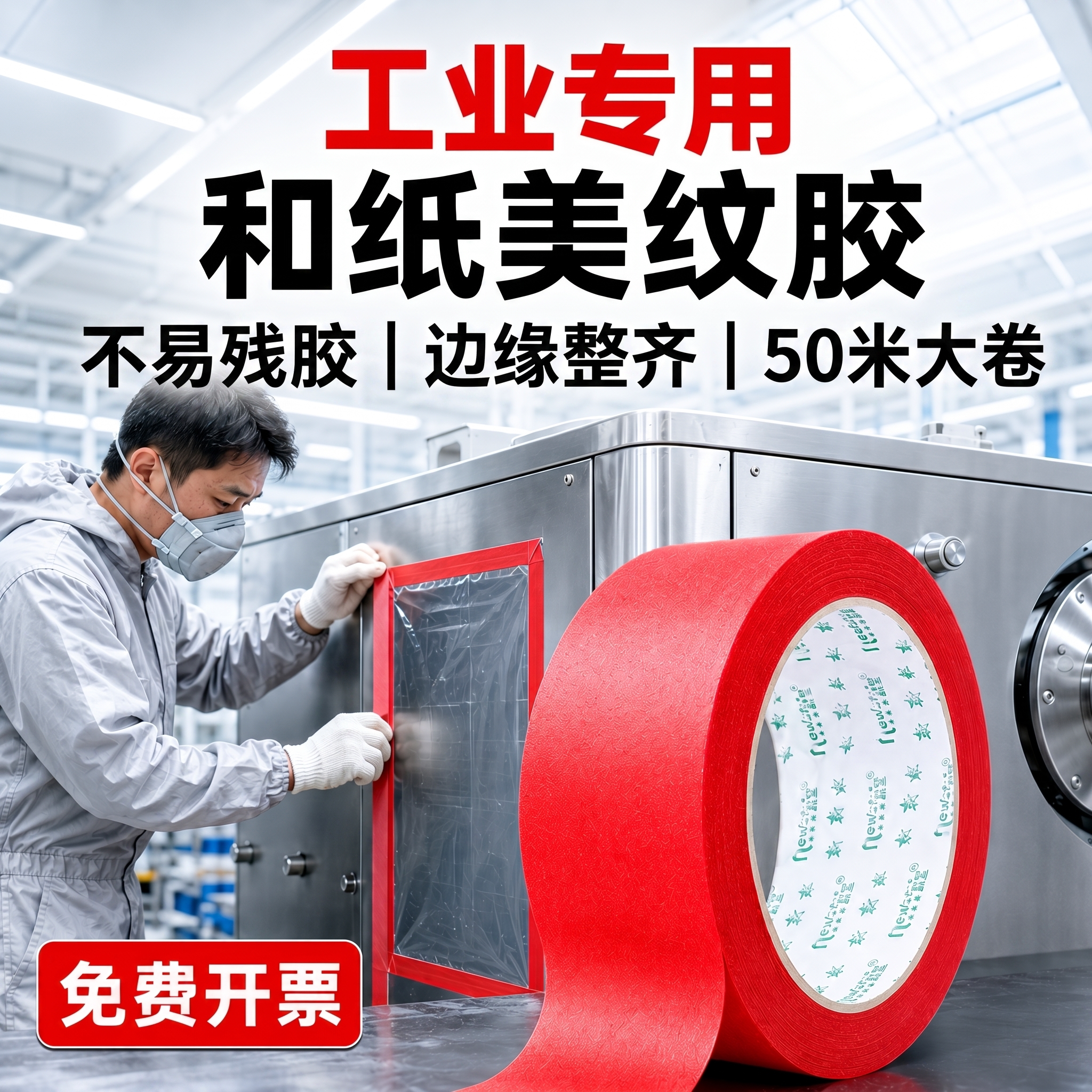 新星彩色和纸美纹胶工业防护批发图片