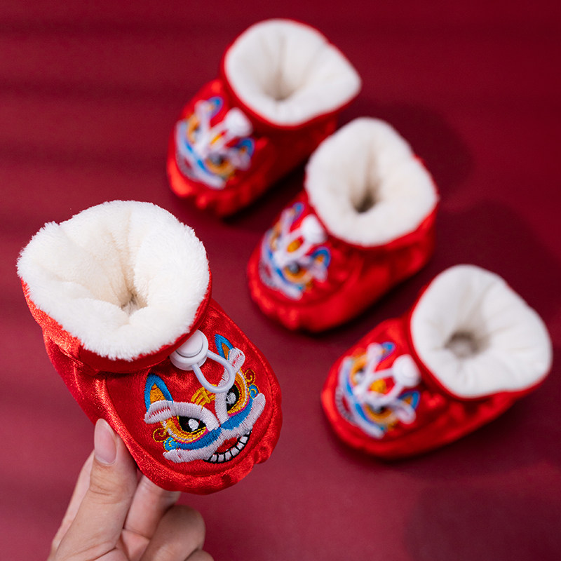 鞋袜婴儿脚套冬款婴儿鞋6到12个月不掉鞋宝宝虎头鞋保暖新年棉鞋,童鞋/婴儿鞋/亲子鞋,婴儿步前鞋/袜鞋,淘宝优惠券,粉丝福利购,淘宝优惠卷