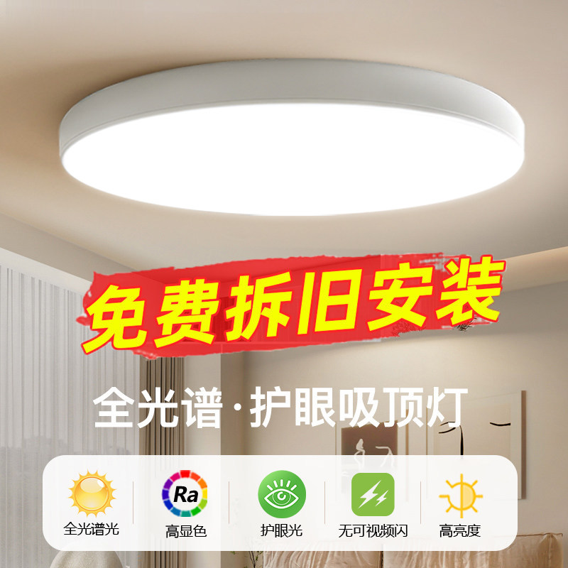 全光谱护眼卧室书房吸顶灯图片