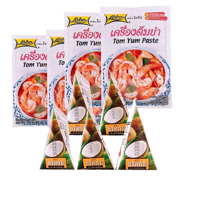 lobo乐煲泰国酸辣汤调料冬阴功酱火锅底料冬荫功俏果三角椰浆椰奶