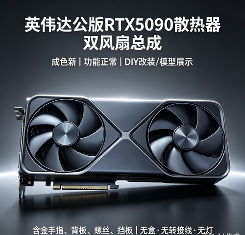 RTX5090公版散热器总成双风扇设计 98色原厂风扇顺丰到付