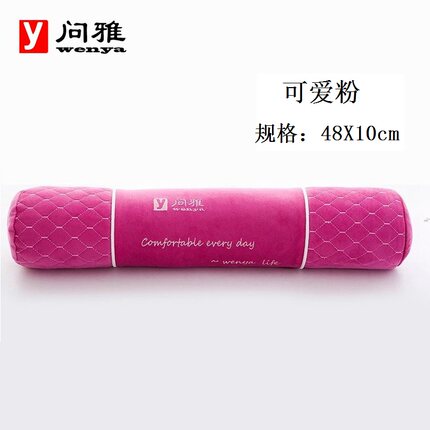 问雅颈椎枕护颈枕单人保健枕圆形糖果枕竹炭硬圆枕头成人劲椎枕芯