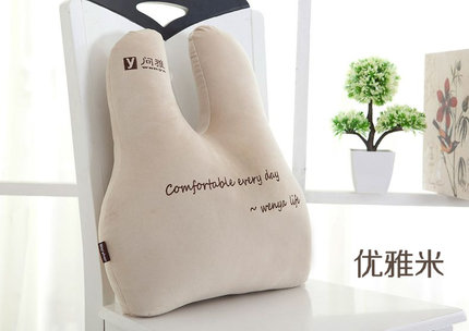 问雅卡通抱枕沙发靠垫办公室椅子靠背床头靠枕午休汽车护腰枕靠垫
