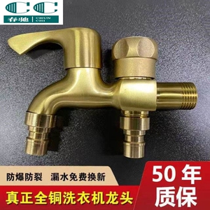 家用全铜洗衣机水龙头拖把池