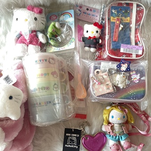 comme 兔子老料玩偶手套挂件戒指mono kitty中古绝版 hello