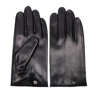 进口小山羊皮手套男薄款透气加绒保暖触屏机车驾驶骑行真皮手套男