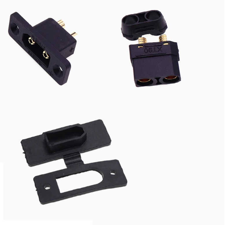 XT90E-M固定镀金航模连接器头防尘盖 充接口 XT90H-F母头电池接口