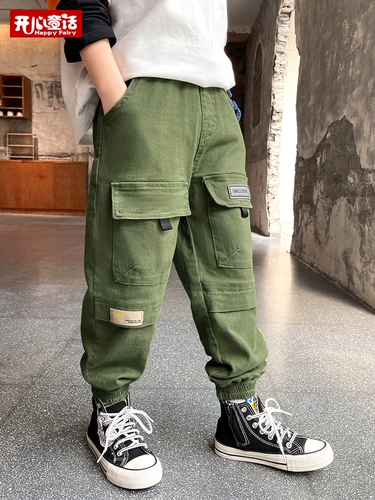 Весенние детские штаны для мальчиков для отдыха, детская одежда, 2024 года, подходит для подростков, в корейском стиле