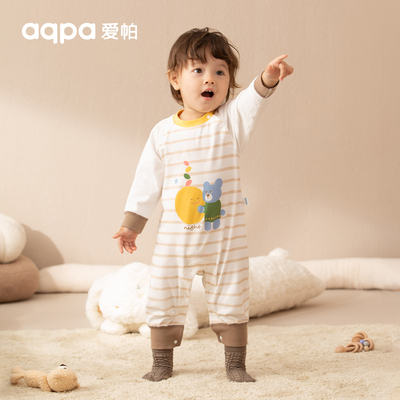 aqpa爱帕婴儿连体衣春秋新款纯棉