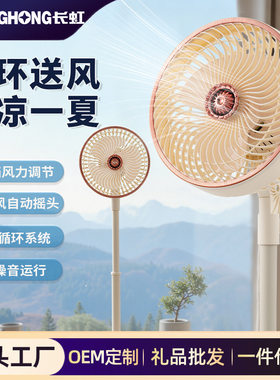 长虹循环扇空气循环立式家用电风扇落地扇大风力节能摇头风扇