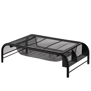 显示器增高支架收纳电脑笔记本多功能散热桌架储物分层架金属网格