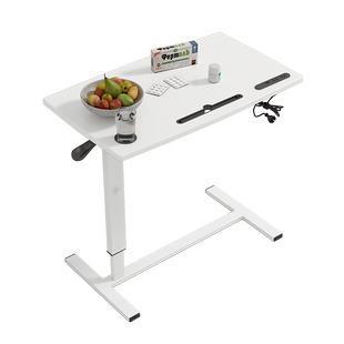 可移动办公升降桌家用卧室床边桌学习液压调节电脑桌可折叠书桌