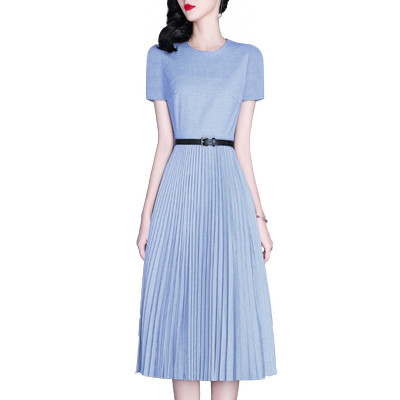 赠送超值腰带时尚名媛百褶裙