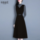 a字背心裙小黑裙无袖 绵羊毛2025秋冬新款 气质修身 黑色毛呢连衣裙