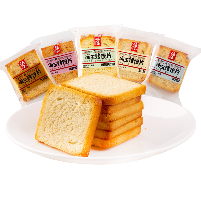山西海玉馍片整箱馒头香酥烤馍干早餐膜片原味香葱油牛肉孜然麻辣