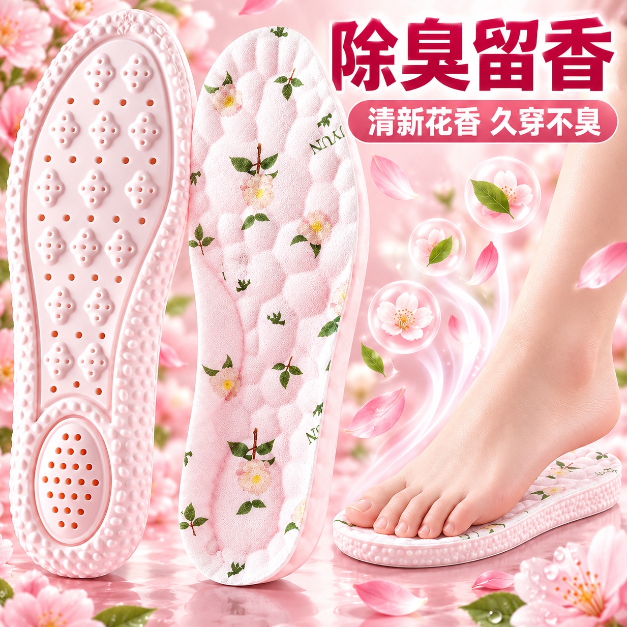 鞋垫除臭留香鞋垫女吸汗除臭耐磨
