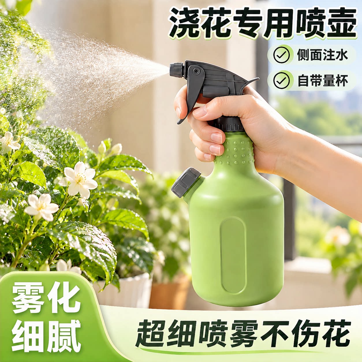 喷壶浇花超细雾大容量养花浇水壶清洁消毒喷水壶洒水壶园艺家用