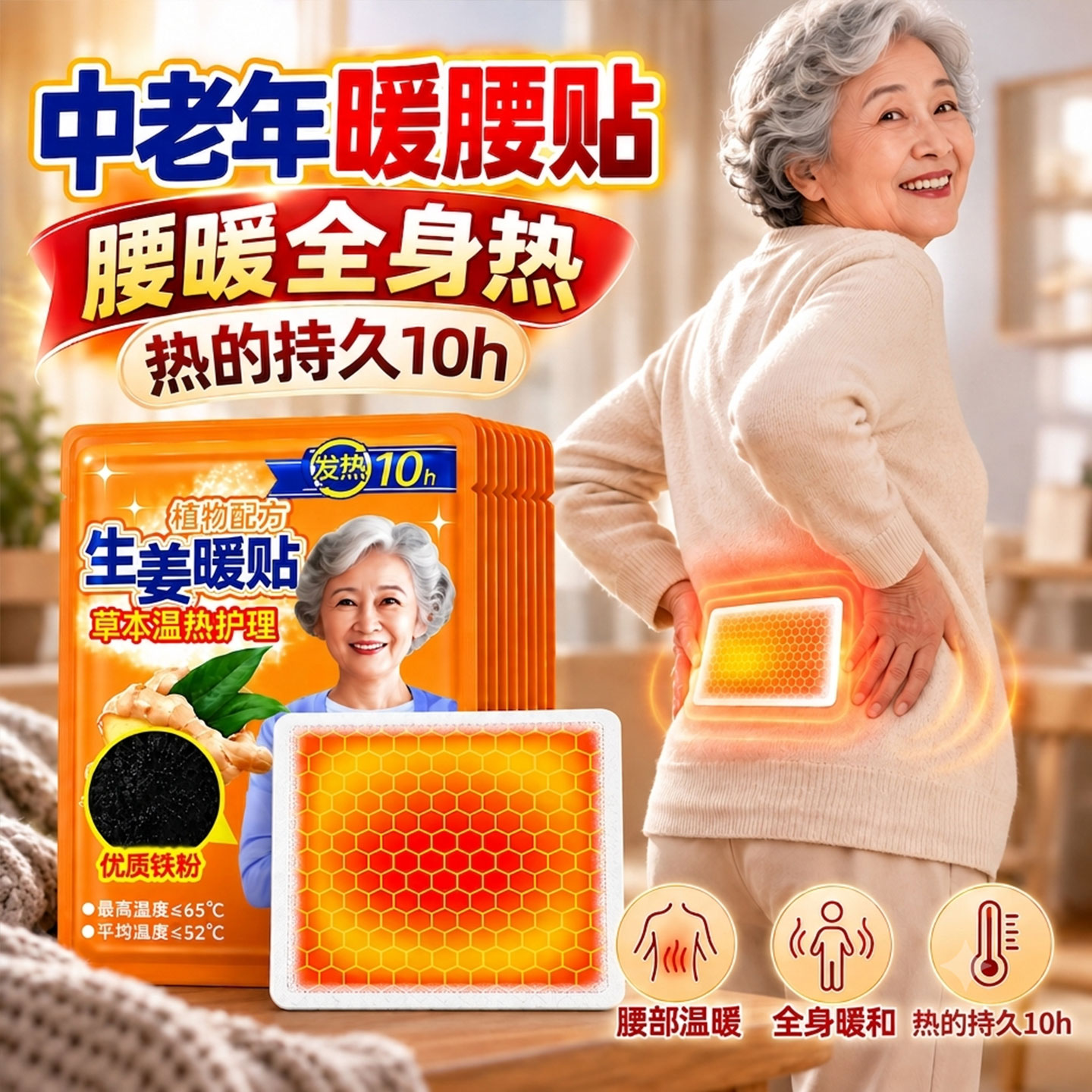 暖宝宝老人专用持久发热暖而不烫