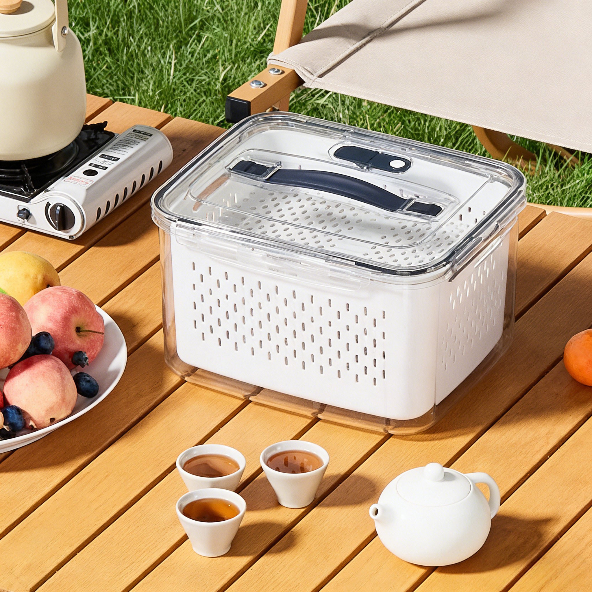 日本便携式茶具收纳盒围炉煮茶户外旅游露营个人茶具整理盒收纳箱,收纳整理,茶具收纳盒,淘宝优惠券,粉丝福利购,淘宝优惠卷