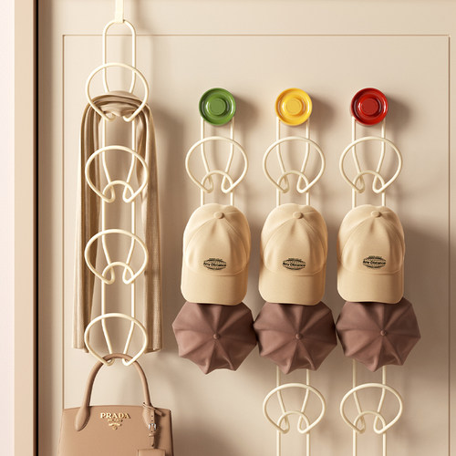 圈圈吸盘帽子围巾收纳神器免打孔