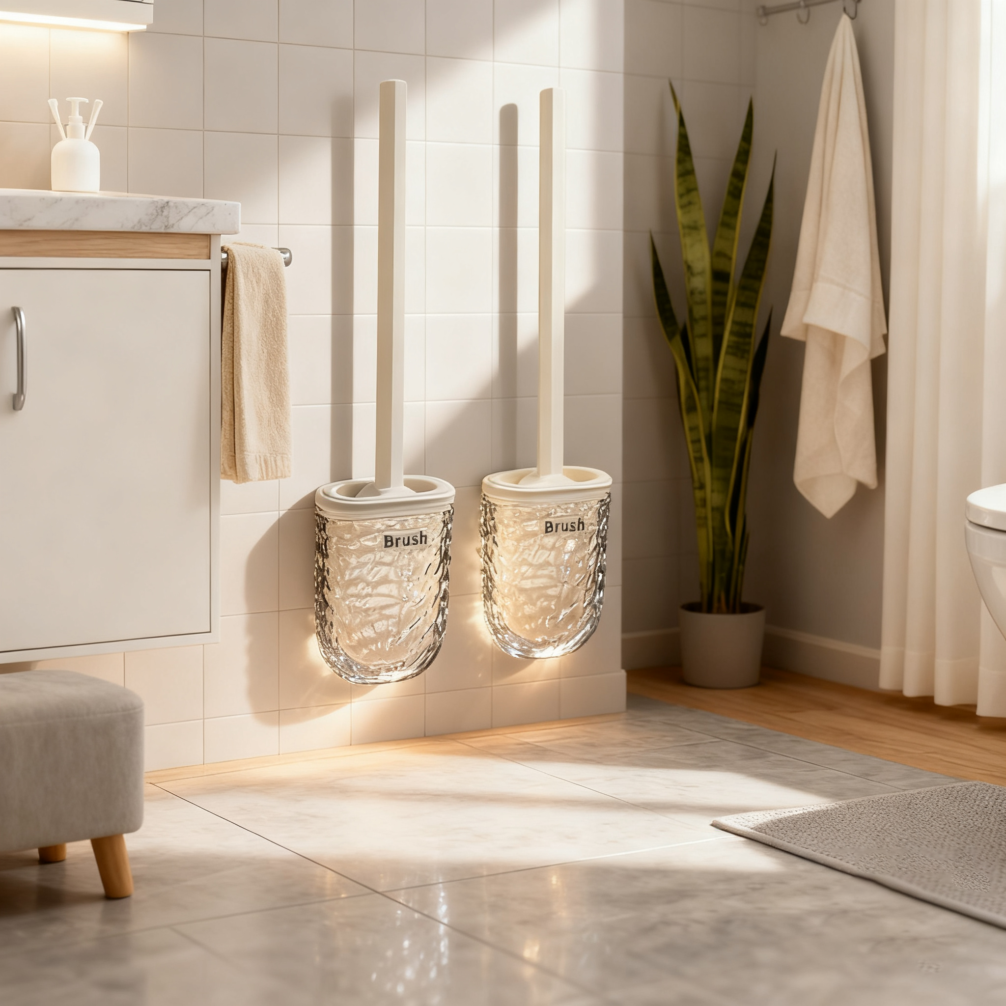 家用品质马桶刷波纹壁挂洗刷神器