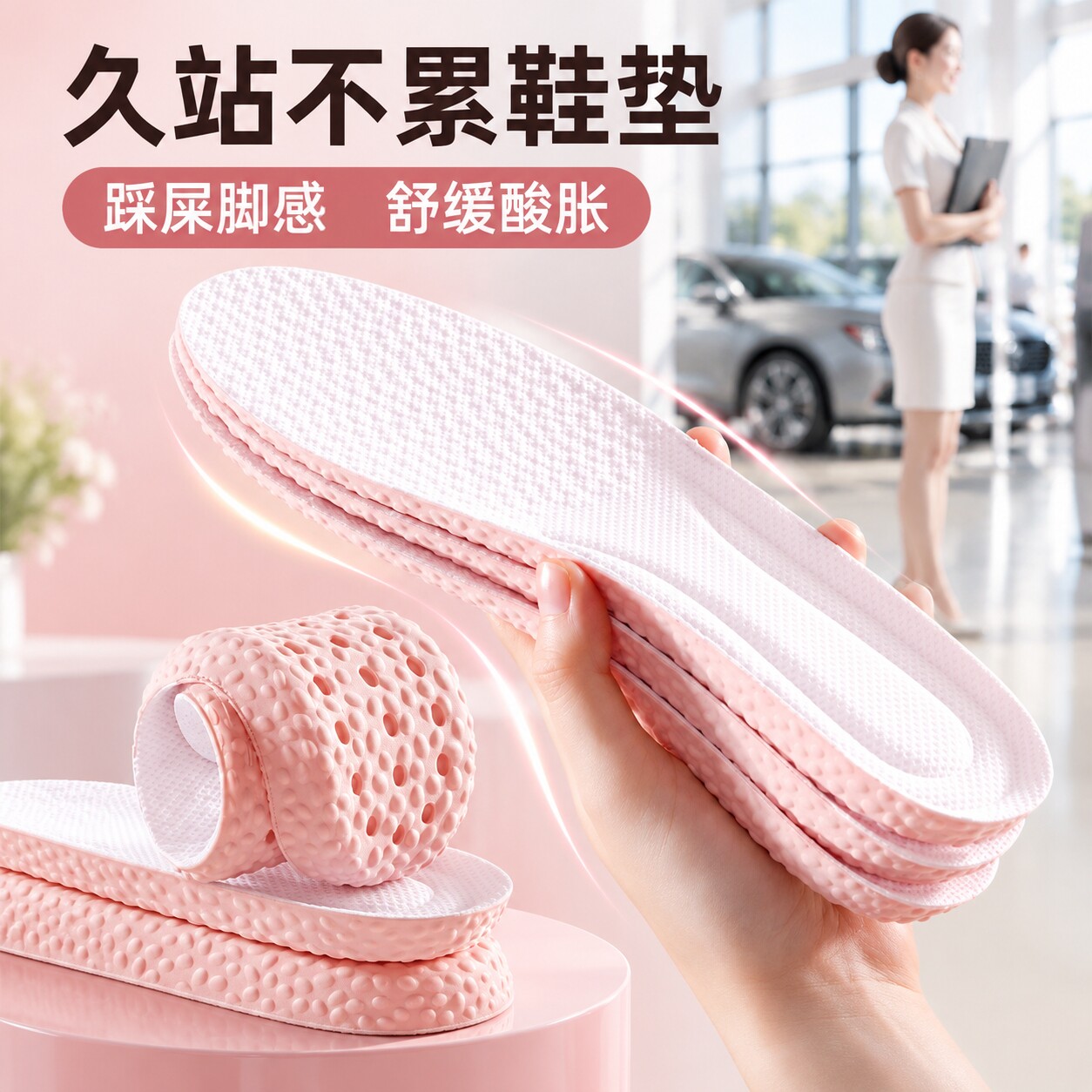 久站不累鞋垫女士专用舒适透气