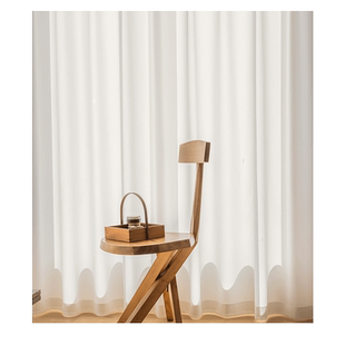 幻影纱窗帘纱帘透光不透人客厅飘窗阳台白色窗纱白纱2023年新款沙