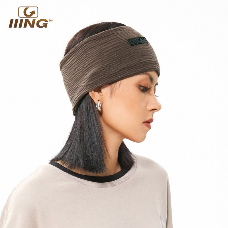 IIING帽控 网红外出百搭运动发箍女跑步吸汗弹力头巾秋针织束发带