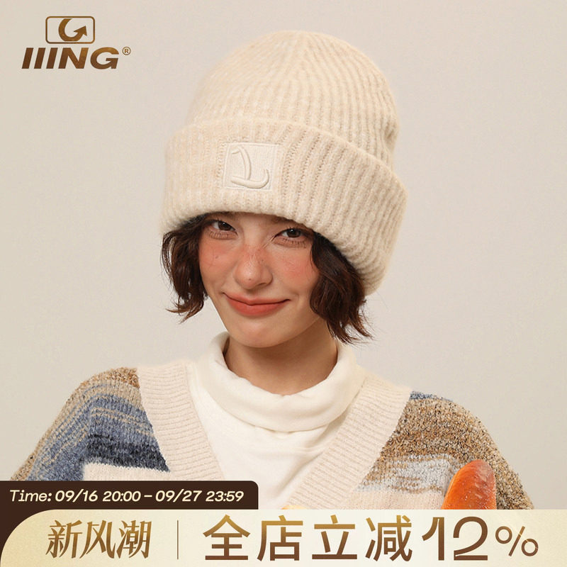 IIING帽控刺绣设计针织帽图片