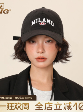 IIING帽控 鸭舌帽女显脸小大帽檐软顶棒球帽子2026防晒夏季遮阳帽