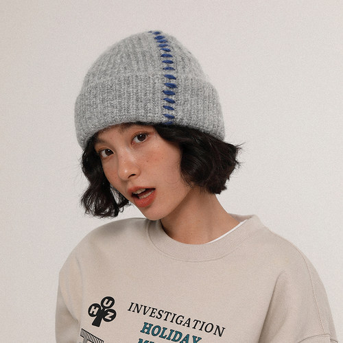 IIING帽控宽松缝线针织帽冷帽