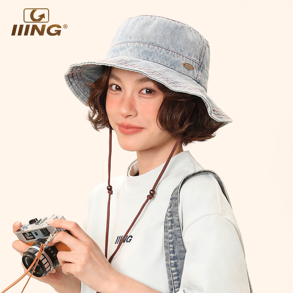 高品质登山徒步水洗牛仔渔夫帽