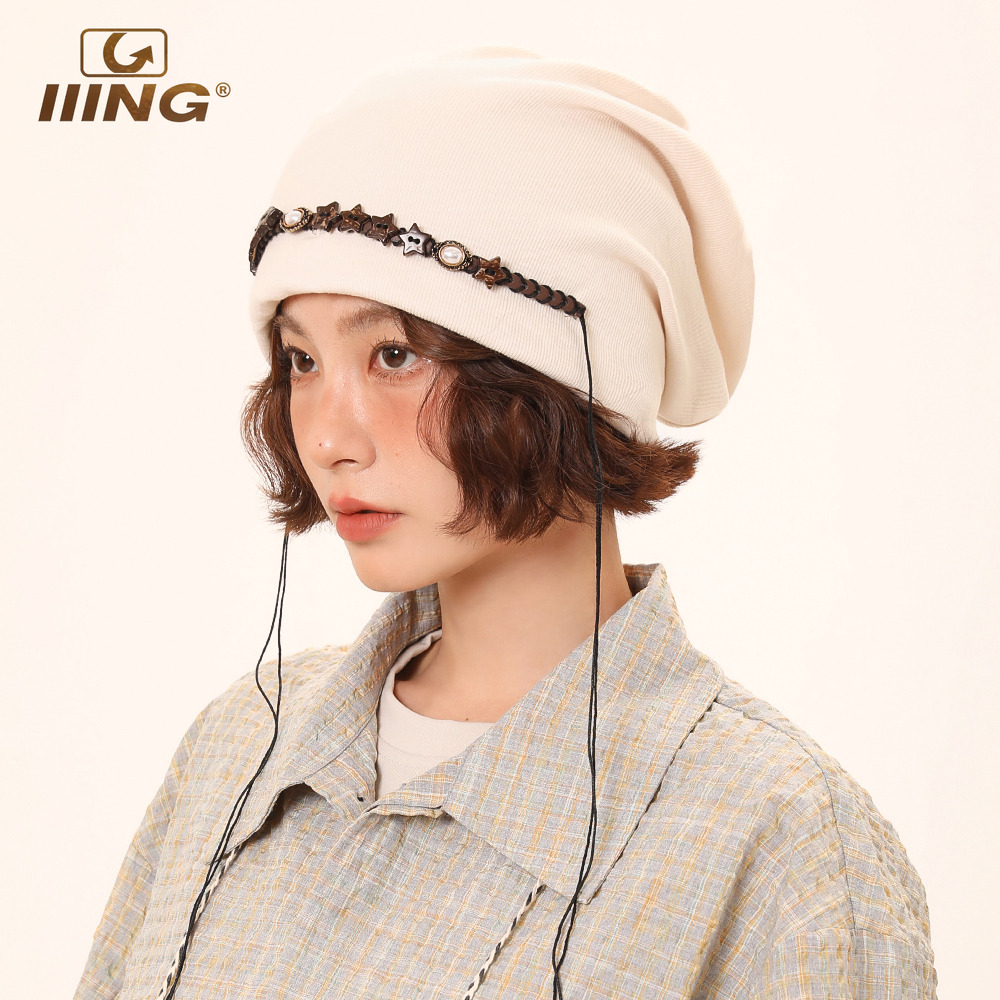 复古五角星流苏堆堆帽