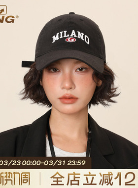 IIING帽控 鸭舌帽女显脸小大帽檐软顶棒球帽子2026防晒夏季遮阳帽