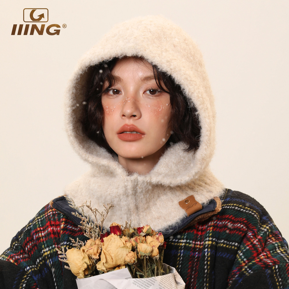 一帽两用帽子围巾一体式设计