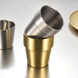 Двухэтажная чайная чашка из нержавеющей стали, бокал, корейская посуда, нержавеющая сталь AISI 304, защита от ожогов