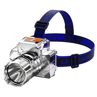 LED强光头灯夜钓头灯超亮远射USB充电户外头戴式探照灯露营矿灯