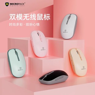 Micropack迈可派克729B无线蓝牙鼠标办公笔记本台式电脑女生粉