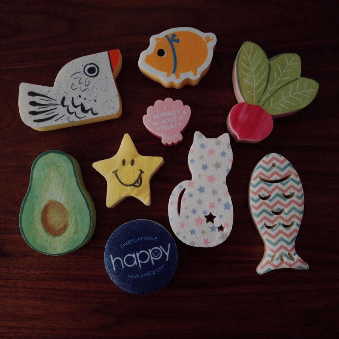 超可爱卡通洗碗海绵擦茶和查理